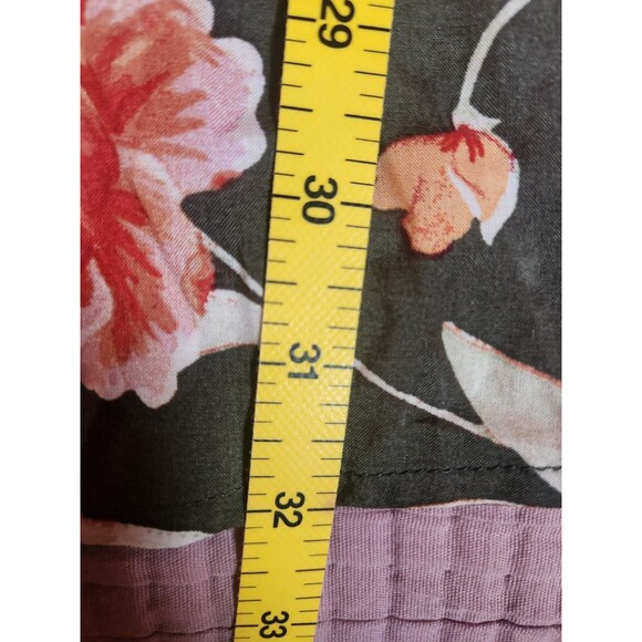 Torrid Harper Womens Green Floral Roll Tab Sleeve Split V-Neck Blouse Top Size 3 - Picture 6 of 6